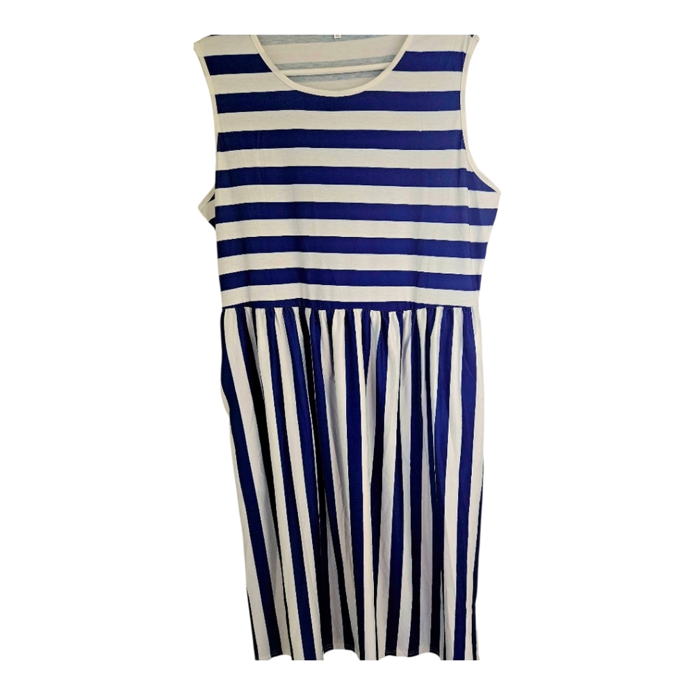 🆕️Blue and White Striped Dress